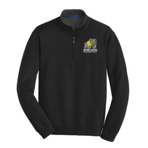 Borlaug Elementary Port Authority Interlock 1/4 Zip Men-Black/Charcoal Heather