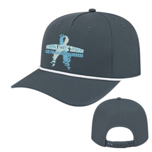 Bonnie’s  Ride Athletic Rope Cap-Charcoal/White