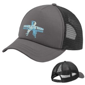 Bonnie’s  Ride Port Authority 5-Panel Twill Foam Trucker Cap-Charcoal/Black
