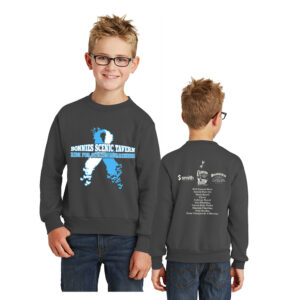Bonnie’s  Ride Youth Fleece Crewneck Sweatshirt-Charcoal