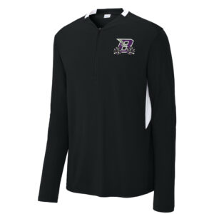 Baxter Bolts Cheer Sport-Tek Club 1/4-Zip Pullover Men-Black/White