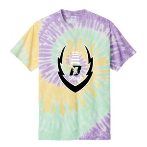 Baxter Bolts Cheer Unisex Tie Dye Short Sleeve Tee-Mint Rainbow