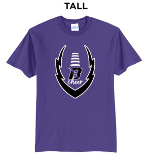 Baxter Bolts Cheer Tall Short Sleeve Tee-Purple