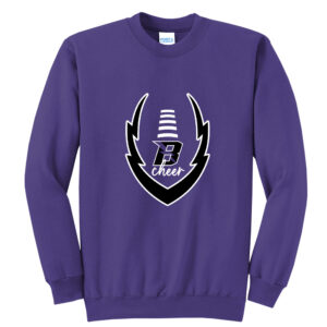 Baxter Bolts Cheer Unisex Fleece Crewneck Sweatshirt-Purple