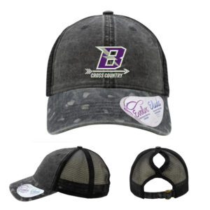 Baxter CC Infinity Her Women’s Printed Visor with Mesh Back Cap-Black/Black/Leopard