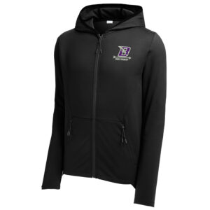 Baxter CC Sport Tek Men Circuit Hooded Full-Zip warm up jacket – Black