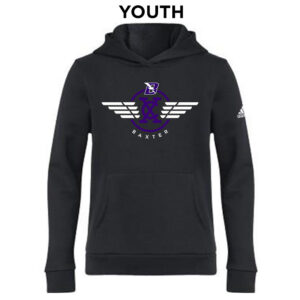 Baxter CC Adidas Youth Fleece Hooded Sweatshirt- Black (youth small only)