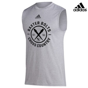 Baxter CC Adidas Badge of Sport (BOS) Pre Game Sleeveless Tee – Heather Grey