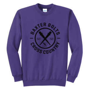 Baxter CC Unisex Core Fleece Crewneck Sweatshirt-Purple