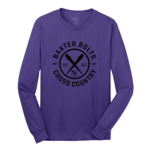 Baxter CC Unisex Cotton Long Sleeve Tee-Purple