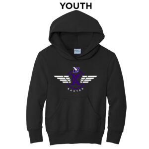 Baxter CC Youth Fleece Hooded Sweatshirt-Black