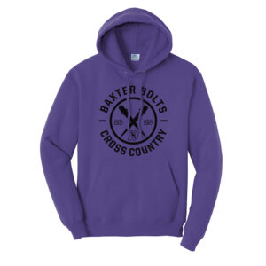 Baxter CC Unisex Fleece Hooded Sweatshirt-Purple