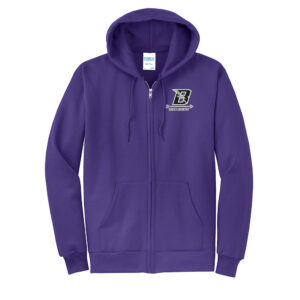 Baxter CC Unisex Classic Full-Zip Hooded Sweatshirt-Purple