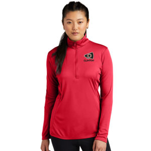 Clinton Cheer Sport Tek Ladies PosiCharge Competitor 1/4 Zip Pullover-True Red