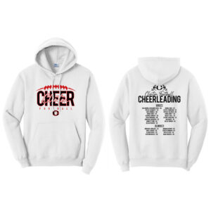 Clinton Cheer Unisex Basic Hooded Sweatshirt-White