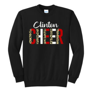 Clinton Cheer Unisex Fleece Crewneck Sweatshirt-Black
