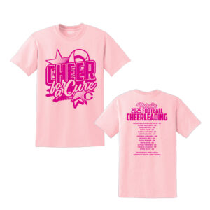 Clinton Cheer Unisex Basic Short Sleeve Tee-Light Pink