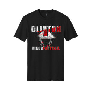 Clinton Football District Made Mens Perfect Blend Crew Tee-Black