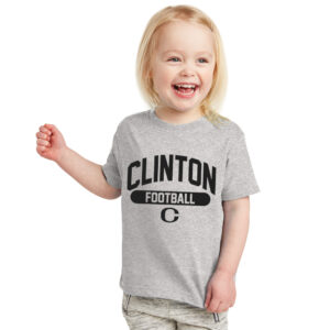 Clinton Football Fine Jersey Toddler T-Shirt-Heather Grey