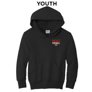 Clinton Football Youth Fleece Hooded Sweatshirt-Black
