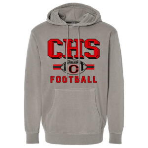 Clinton Football Unisex Midweight Pigment-Dyed Hooded Sweatshirt -Cement
