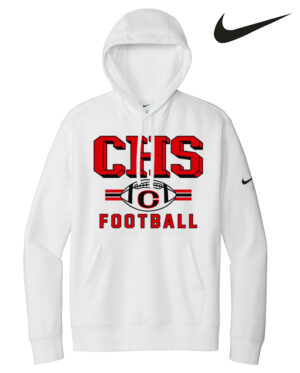 Clinton Football Nike Club Fleece Sleeve Swoosh Pullover Hoodie Adult-White