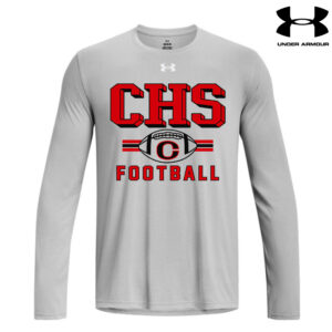 Clinton Football Under Armour Men’s Team Tech Long Sleeve-Mod Grey