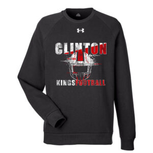 Clinton Football Under Armour UA Rival Fleece Crewneck Sweatshirt Adult-Black