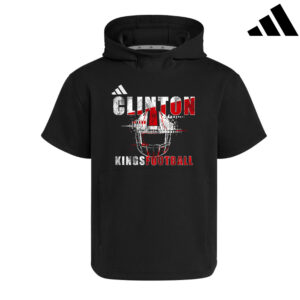 Clinton Football Adidas  Dugout NWV Short Sleeve Hoodie- BLACK