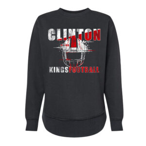 Clinton Football LAT Women’s Weekend Fleece Crewneck Sweatshirt-Black