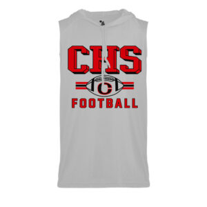 Clinton Football Badger B-Core Sleeveless Hood Tee Men-Silver