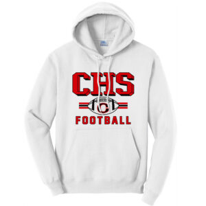 Clinton Football Unisex Fleece Hooded Sweatshirt-White