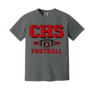 Clinton Football Unisex Comfort Colors Pigment Dyed Short Sleeve Shirt-Pepper