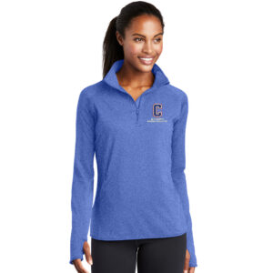 Camanche CC Ladies Sport-Wick Stretch 1/2 Zip Pullover-True Royal Heather