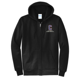 Camanche CC Unisex Classic Full-Zip Hooded Sweatshirt-Black