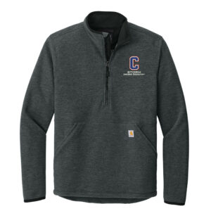 Camanche CC Carhartt Men Textured 1/2-Zip Fleece Jacket-Carbon Heather