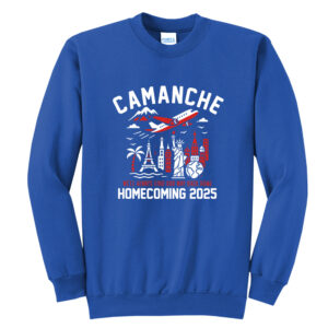 Camanche Homecoming Unisex Fleece Crewneck Sweatshirt-Royal