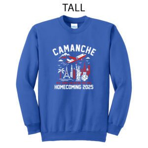 Camanche Homecoming Tall Fleece Crewneck Sweatshirt-Royal