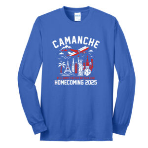 Camanche Homecoming Unisex Cotton Long Sleeve Tee-Royal