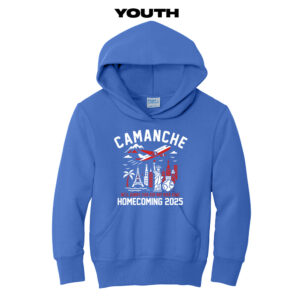 Camanche Homecoming Youth Fleece Hooded Sweatshirt-Royal