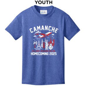 Camanche Homecoming Youth Short Sleeve Tee-heather Royal
