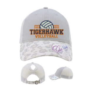 CM Volleyball Infinity Her Women’s Printed Visor with Mesh Back Cap-Grey Snow Leopard