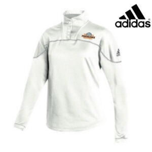 CM Volleyball Adidas Women Stadium 1/4 Snap Long Sleeve-White/Grey (M only)