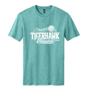 CM Volleyball Unisex Premium Short Sleeve Tee-Heathered Eucalyptus Blue