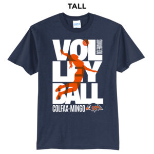 CM Volleyball Tall Cotton Short Sleeve Tee-Navy