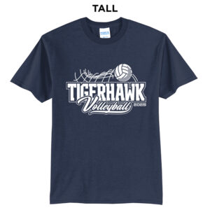 CM Volleyball Tall Cotton Short Sleeve Tee-Navy