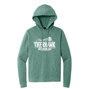 CM Volleyball Rah-Rah District Unisex Perfect Tri Fleece Pullover Hoodie-Heathered Eucalyptus Blue