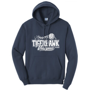 CM Volleyball Unisex Fleece Hooded Sweatshirt-Navy