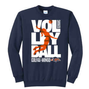 CM Volleyball Unisex Fleece Crewneck Sweatshirt-Navy