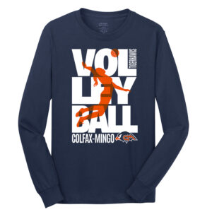 CM Volleyball Unisex Cotton Long Sleeve Tee-Navy